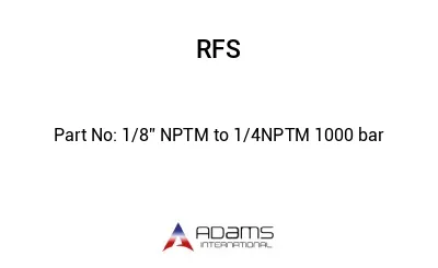 1/8” NPTM to 1/4NPTM 1000 bar