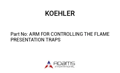 ARM FOR CONTROLLING THE FLAME PRESENTATION TRAPS