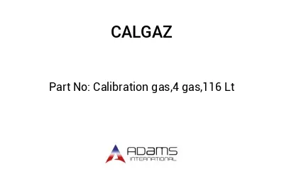 Calibration gas,4 gas,116 Lt