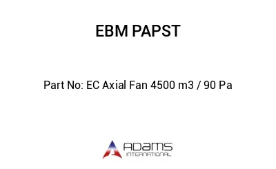 EC Axial Fan 4500 m3 / 90 Pa