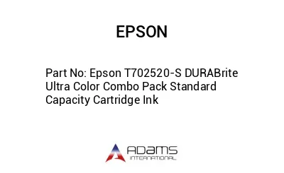 Epson T702520-S DURABrite Ultra Color Combo Pack Standard Capacity Cartridge Ink