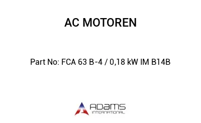 FCA 63 B-4 / 0,18 kW IM B14B