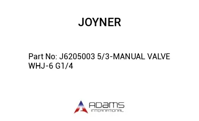 J6205003 5/3-MANUAL VALVE WHJ-6 G1/4