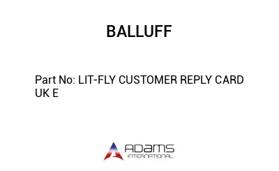 LIT-FLY CUSTOMER REPLY CARD UK E									