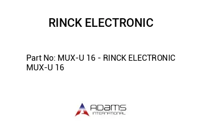 MUX-U 16 - RINCK ELECTRONIC MUX-U 16