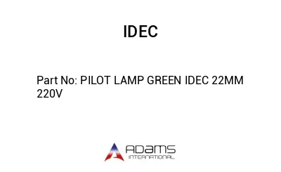 PILOT LAMP GREEN IDEC 22MM 220V