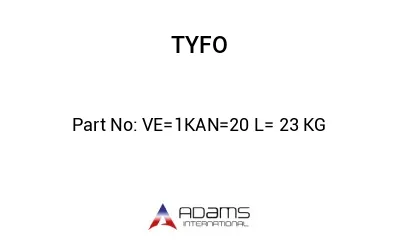 VE=1KAN=20 L= 23 KG